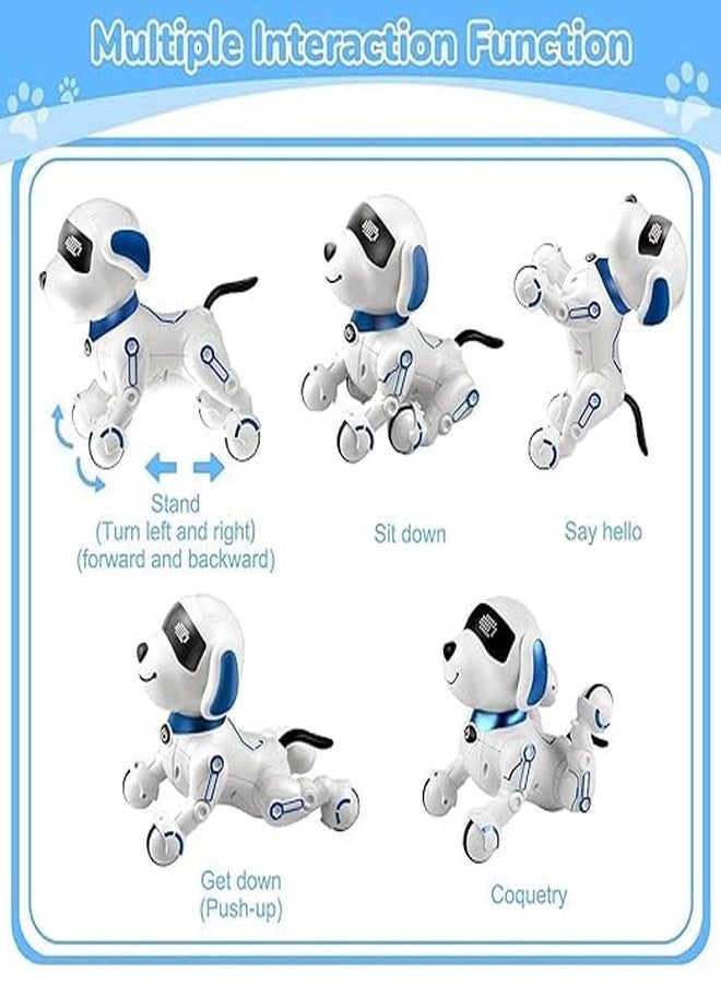 VIKINGS Remote Control Robot Dog Toy | Interactive RC Dog Robot for Kids | Programmable Smart Dancing Robot Toy with Sound, LED Eyes & Animal Imitation | Mini Pet Robot Multicolor - Image 3